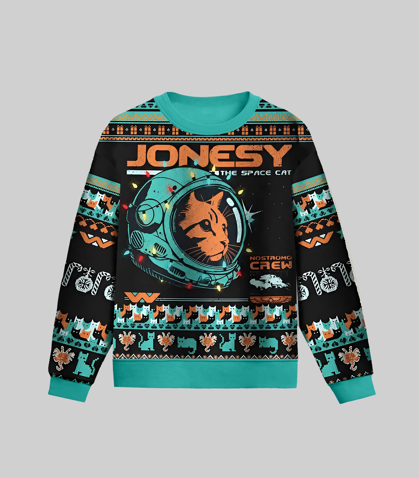 Jonesy The Space Cat Ugly Christmas Sweater