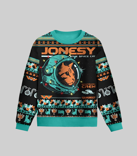 Jonesy The Space Cat Ugly Christmas Sweater