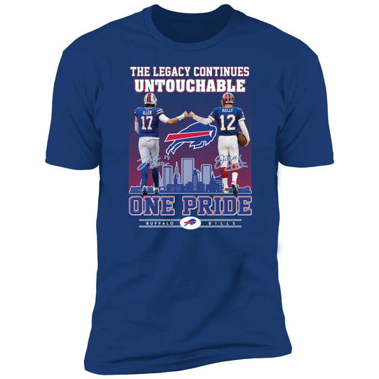 Josh Allen Jim Kelly The Legacy Continues Untouchable One Pride Premium SS T-Shirt
