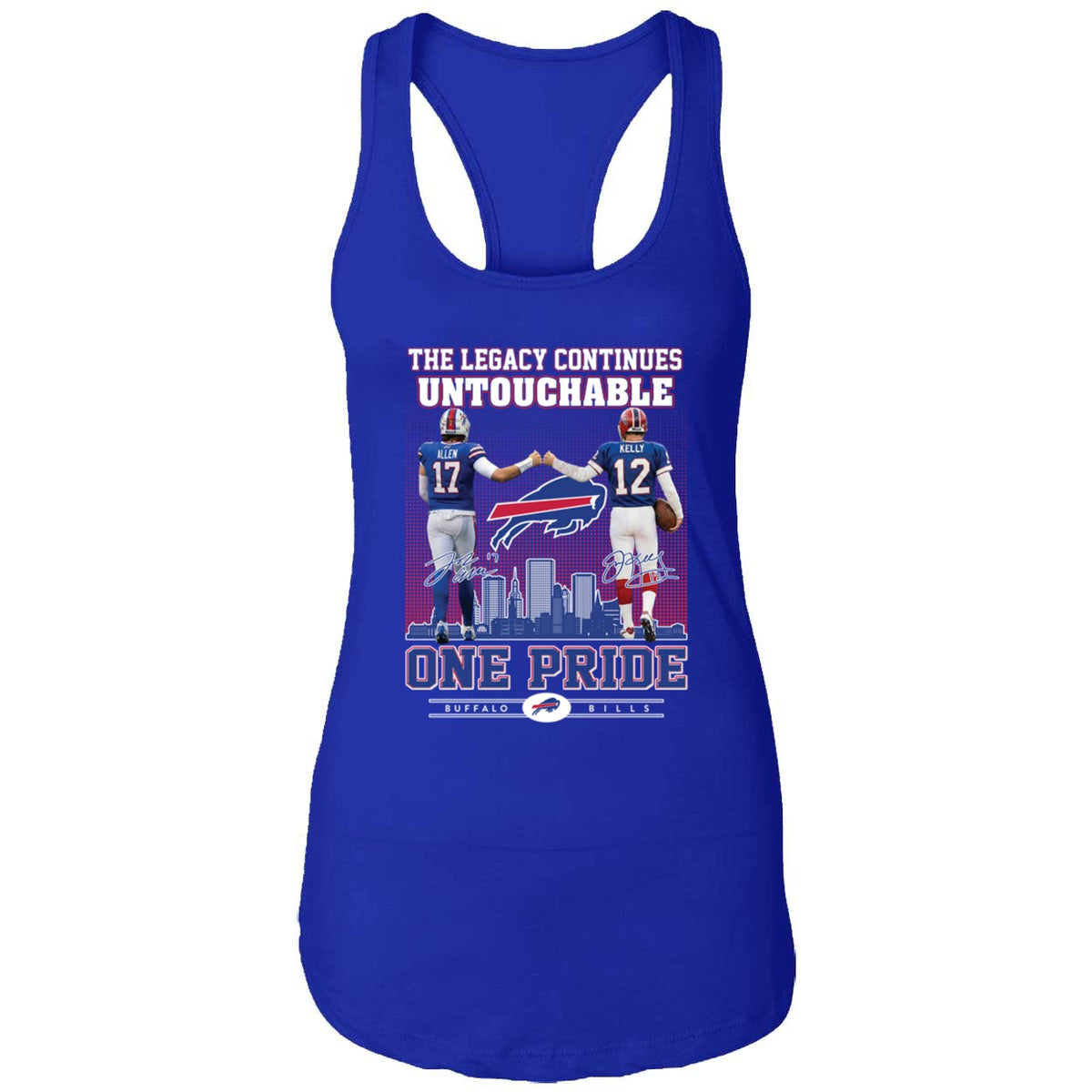 Josh Allen Jim Kelly The Legacy Continues Untouchable One Pride Premium SS T-Shirt