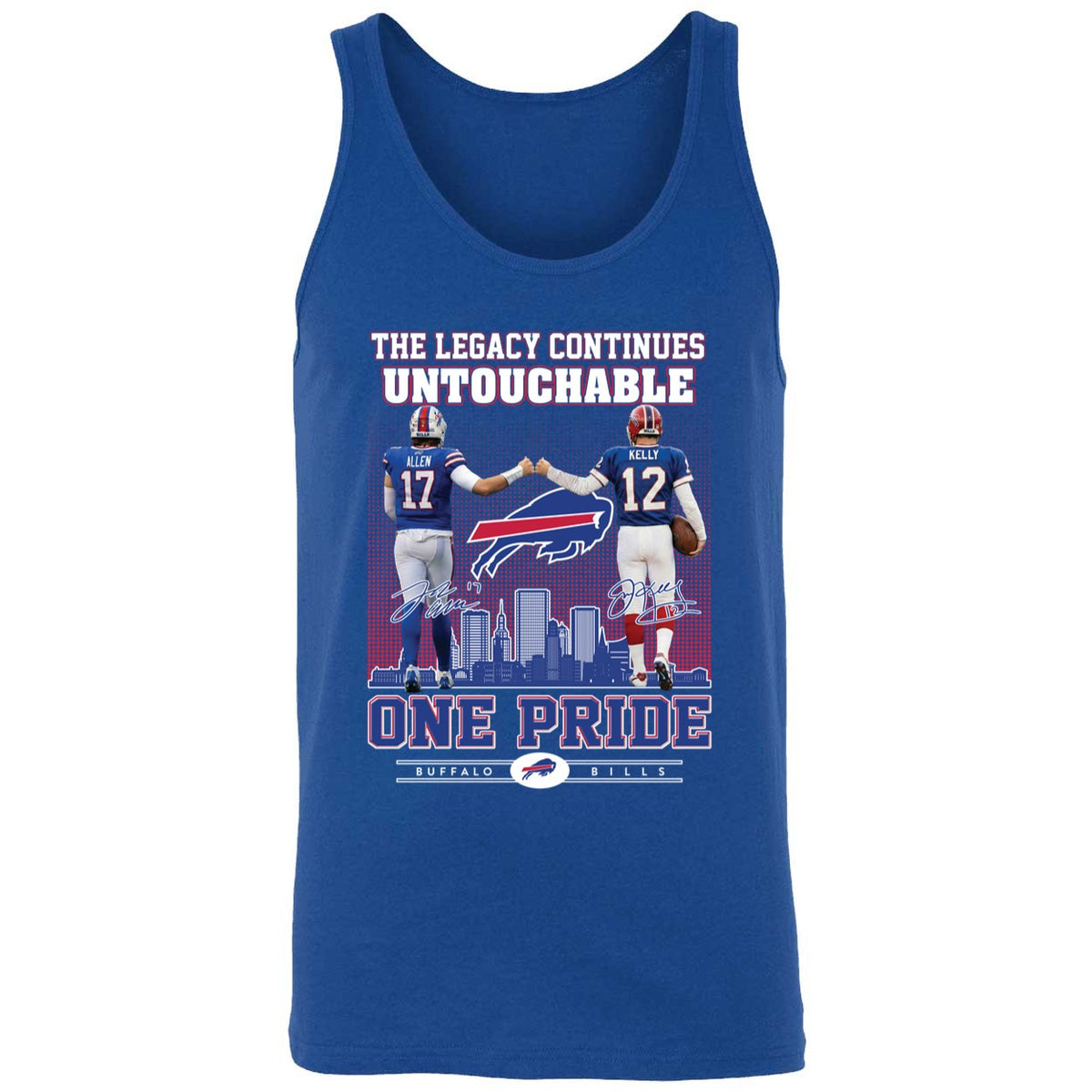 Josh Allen Jim Kelly The Legacy Continues Untouchable One Pride Hoodie