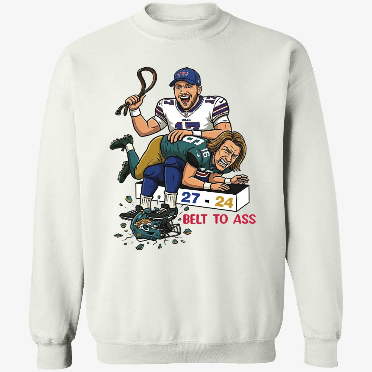 Josh Allen Trevor Lawrence Belt To Ass Buffalo Bills 27 Jaguars 24 Shirt