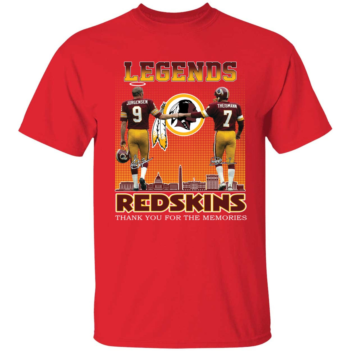Jurgensen Theismann Legends Redskins Thank Yoi For The Memories Shirt