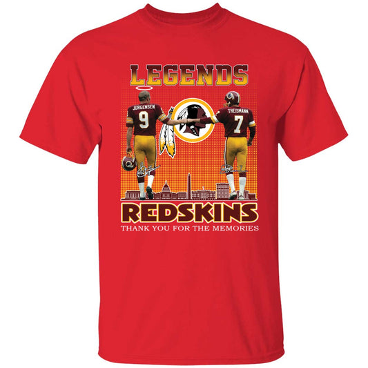 Jurgensen Theismann Legends Redskins Thank Yoi For The Memories Shirt