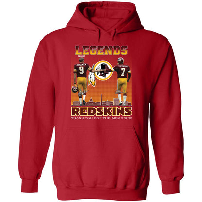 Jurgensen Theismann Legends Redskins Thank Yoi For The Memories Shirt