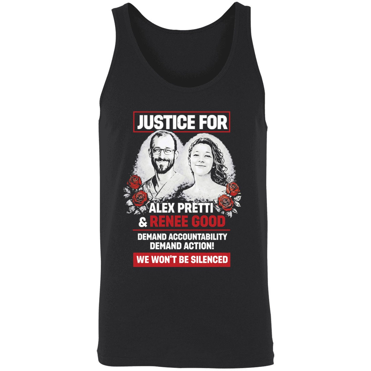 Justice For Alex Pretti And Renee Good We Won't Be Silenced Shirt