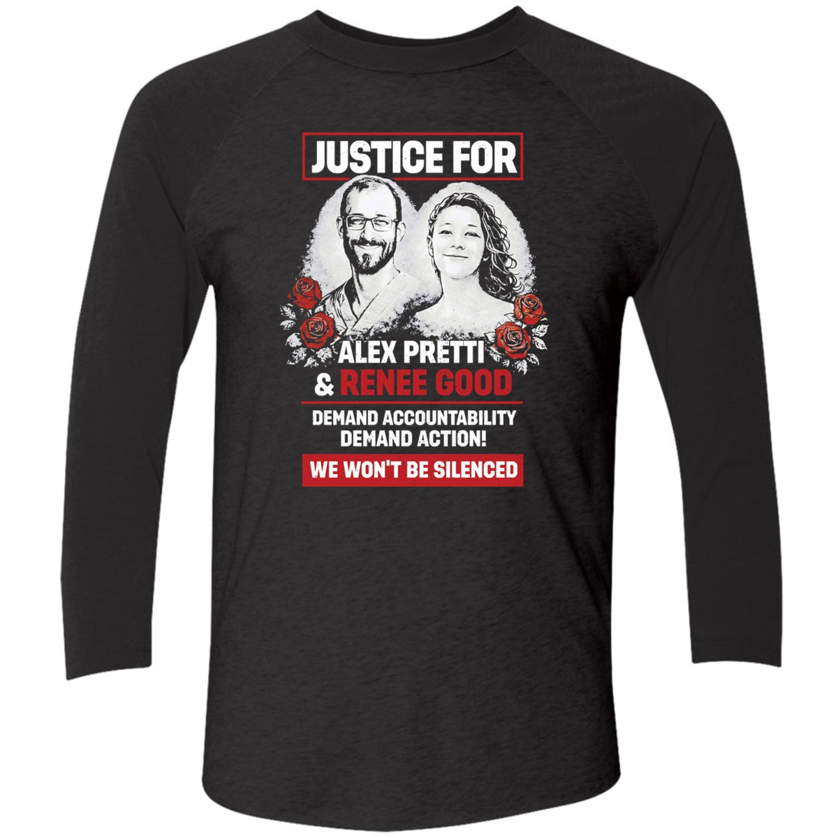 Justice For Alex Pretti And Renee Good We Won't Be Silenced Shirt
