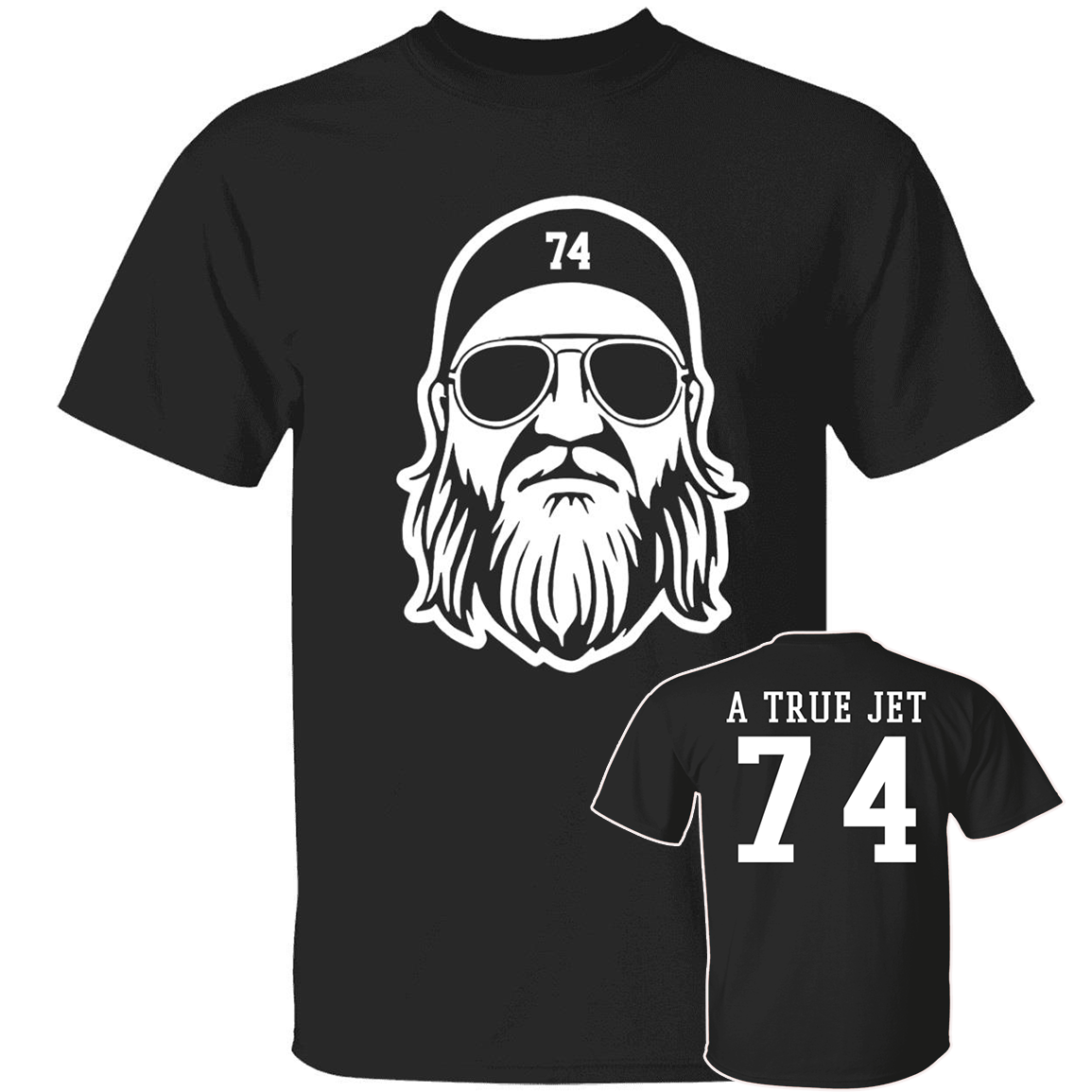 [Front + Back] Justin Fields Nick Mangold A True Jet 74 T-Shirt