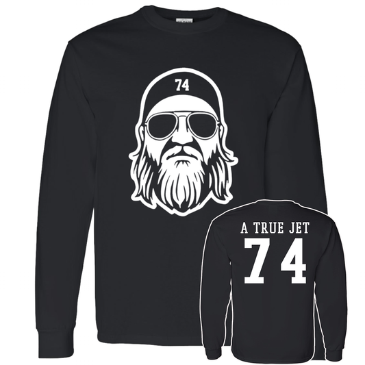 [Front + Back] Justin Fields Nick Mangold A True Jet 74 Long Sleeve Shirt