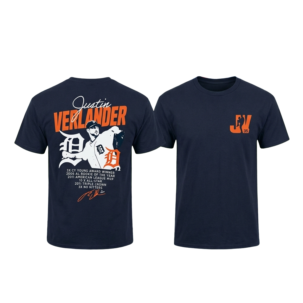 Justin Verlander 35 Detroit Tigers﻿ Shirt