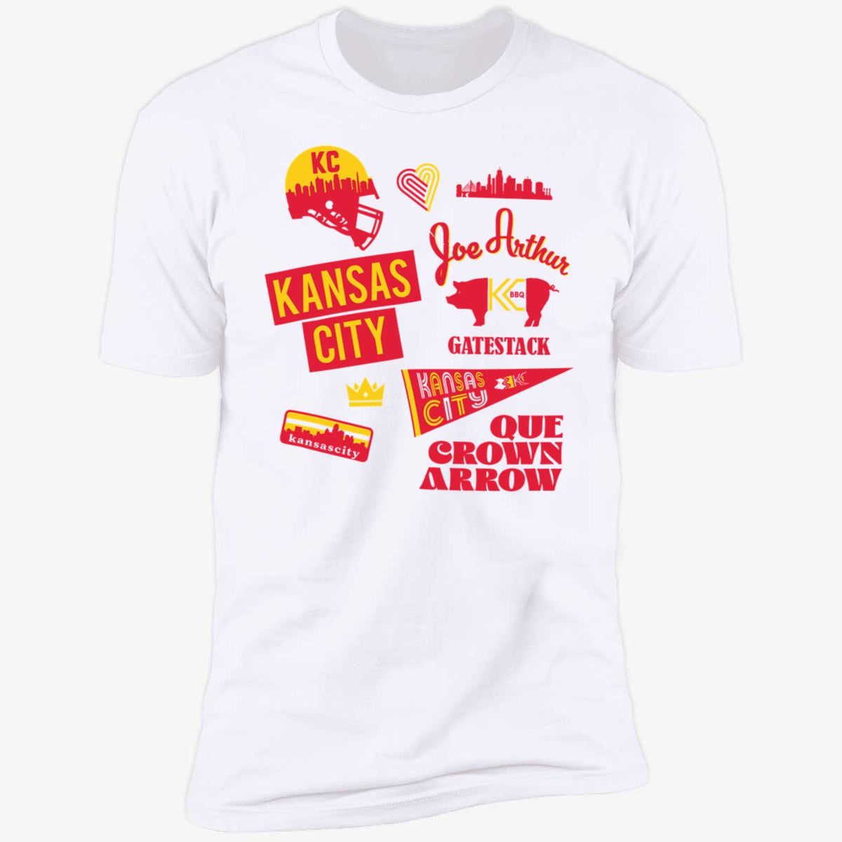 Kansas City Goe Arthur Gatestack Que Crown Arrow Premium SS T-Shirt