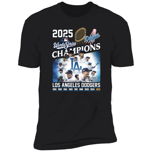 LA Dodgers World Series Champions 2025 Premium SS T-Shirt
