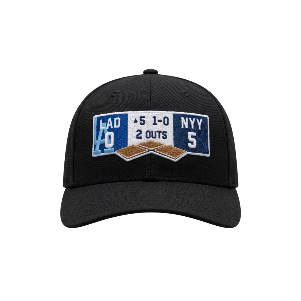 LA Dodgers vs NY Yankees Scoreboard Hat