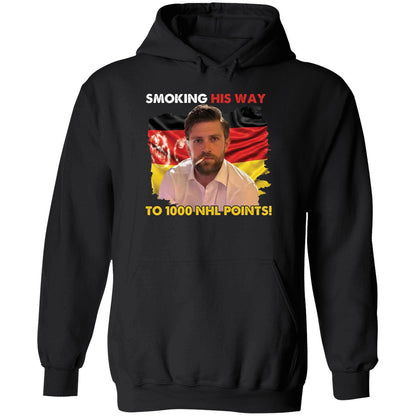 Leon Draisaitl Smoking His Way To 1000 NHL Points Long Sleeve Shirt