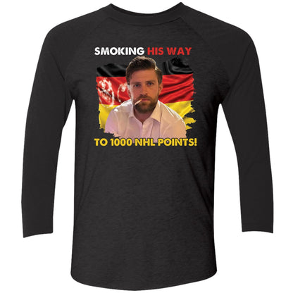 Leon Draisaitl Smoking His Way To 1000 NHL Points Premium SS T-Shirt