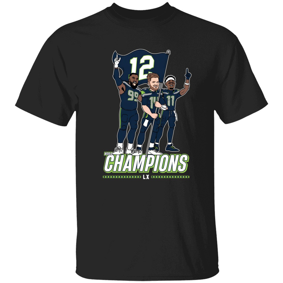 Leonard Williams Sam Darnold Jaxon Smith-njigba Seattle Champions Flag Plant Shirt