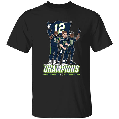 Leonard Williams Sam Darnold Jaxon Smith-njigba Seattle Champions Flag Plant Shirt