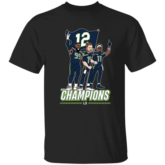 Leonard Williams Sam Darnold Jaxon Smith-njigba Seattle Champions Flag Plant Shirt