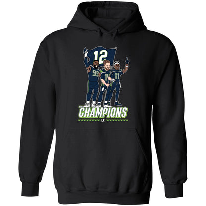 Leonard Williams Sam Darnold Jaxon Smith-njigba Seattle Champions Flag Plant Shirt