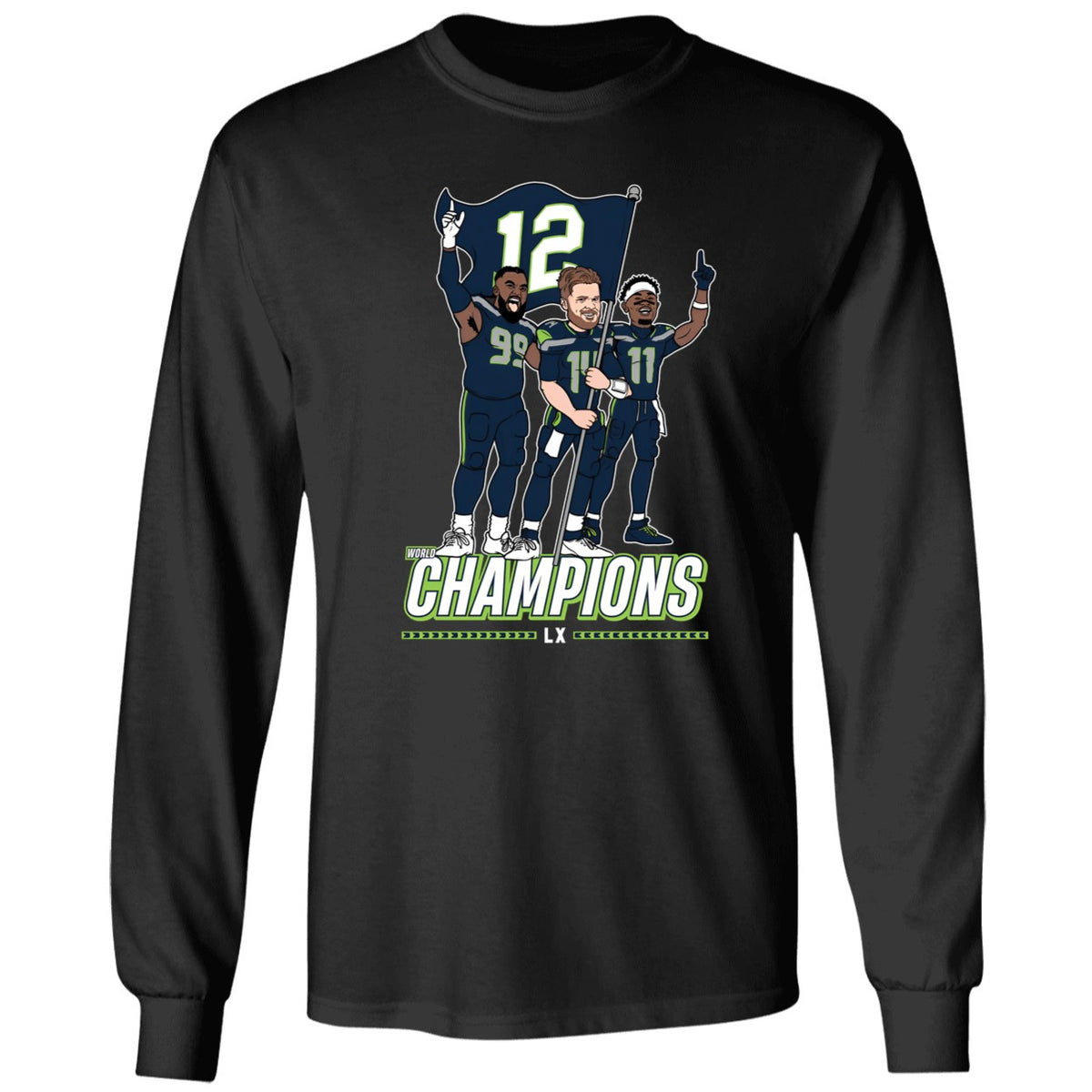 Leonard Williams Sam Darnold Jaxon Smith-njigba Seattle Champions Flag Plant Shirt