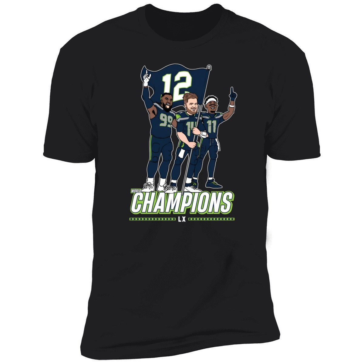 Leonard Williams Sam Darnold Jaxon Smith-njigba Seattle Champions Flag Plant Shirt