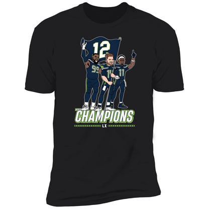 Leonard Williams Sam Darnold Jaxon Smith-njigba Seattle Champions Flag Plant Shirt