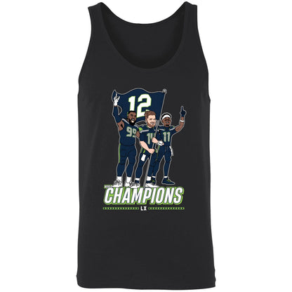 Leonard Williams Sam Darnold Jaxon Smith-njigba Seattle Champions Flag Plant Shirt