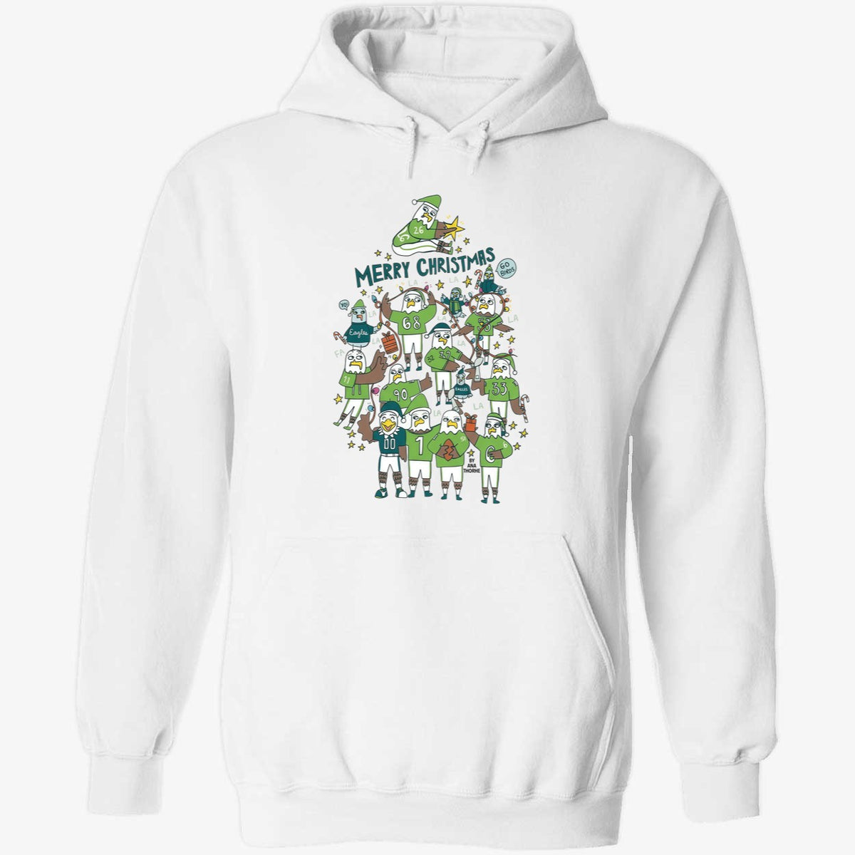 Merry Christmas Go Birds Philadelphia Eagles Christmas Tree Shirt