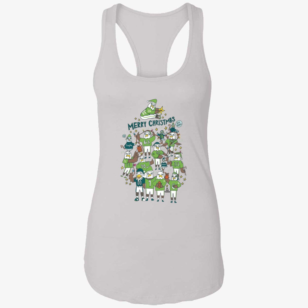 Merry Christmas Go Birds Philadelphia Eagles Christmas Tree Shirt