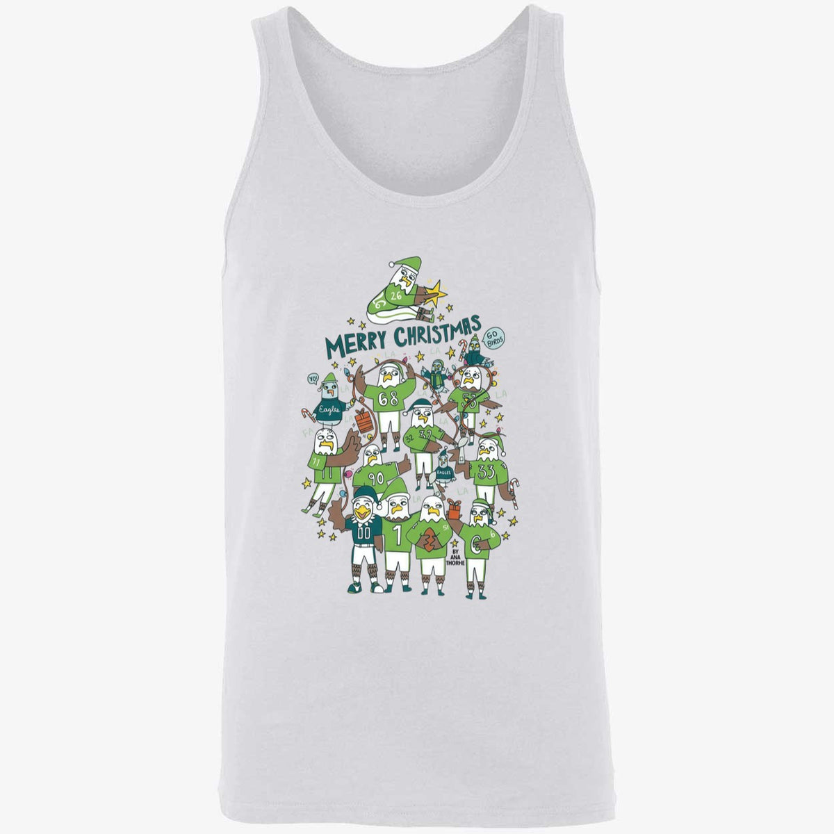 Merry Christmas Go Birds Philadelphia Eagles Christmas Tree Shirt