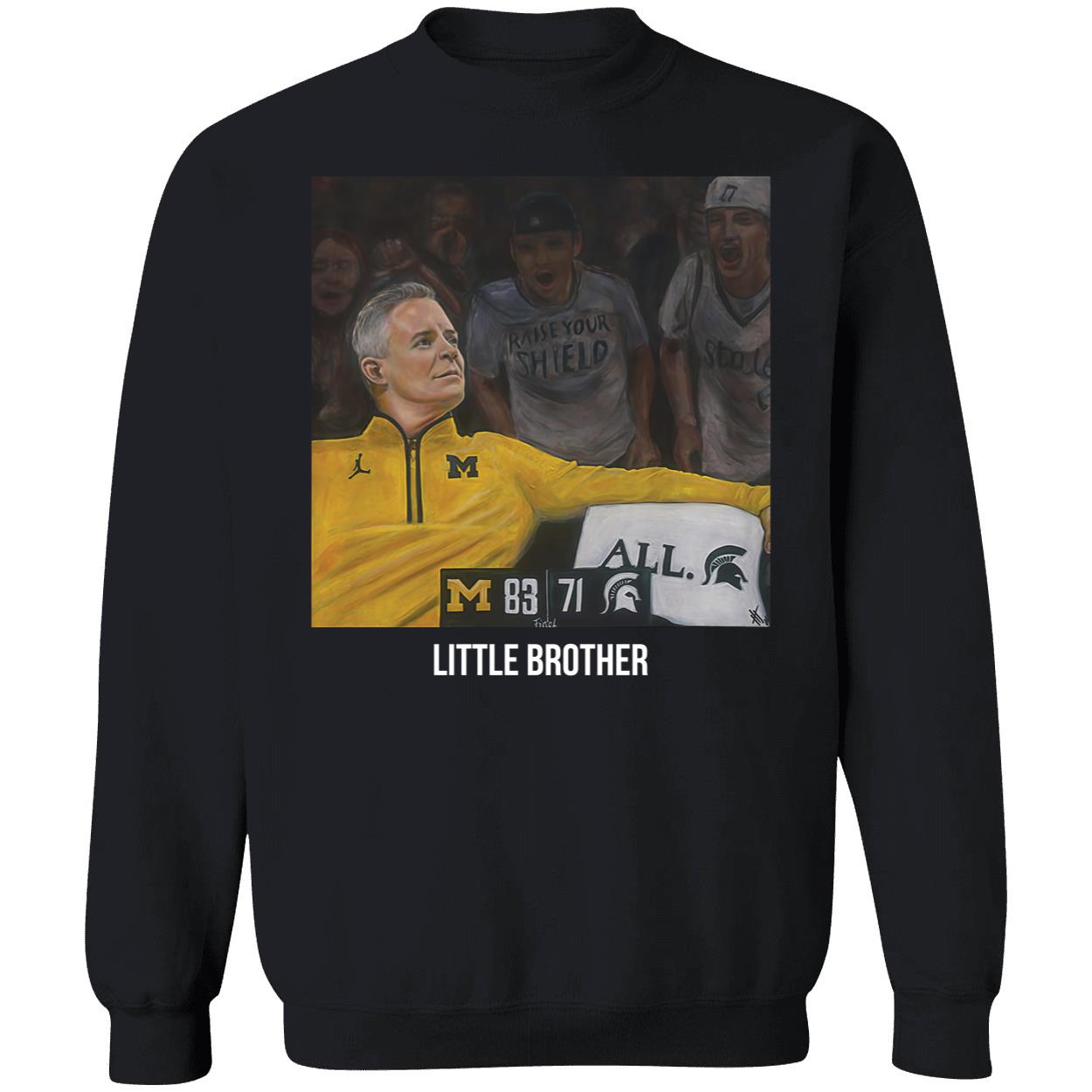 Michigan 83 Michigan State 71 Dusty May Little Brother Shirt