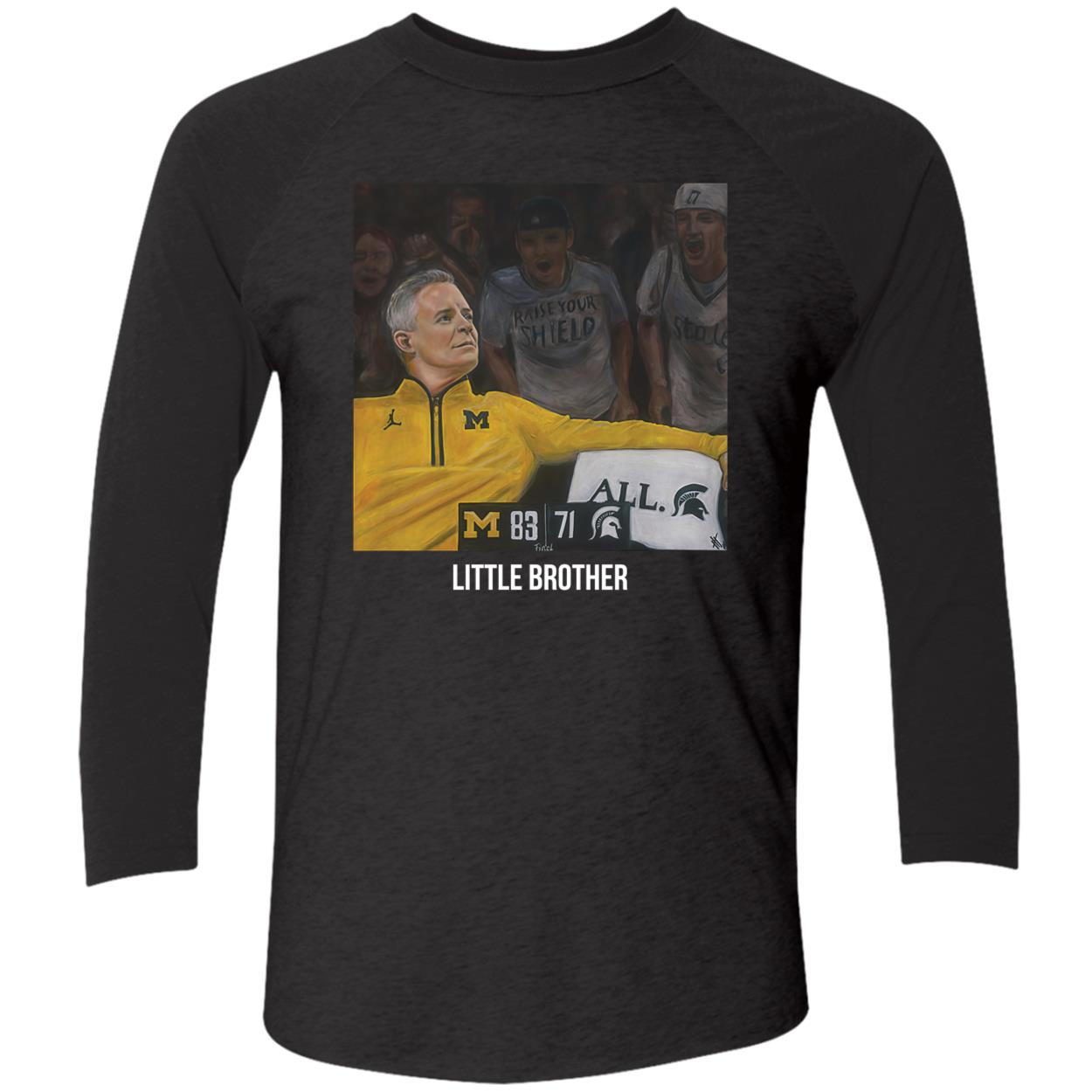 Michigan 83 Michigan State 71 Dusty May Little Brother Shirt