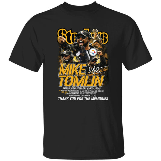 Mike Tomlin 2007 2026 Thank You For The Memories Signature Shirt