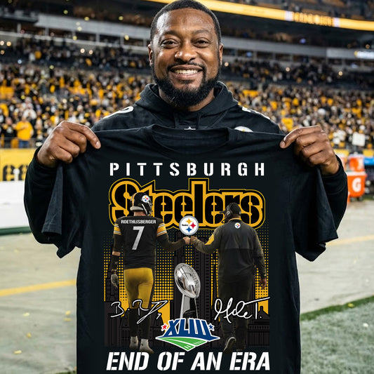 Mike Tomlin And Ben Roethlisberger Pittsburgh Steelers End Of An Era Shirt