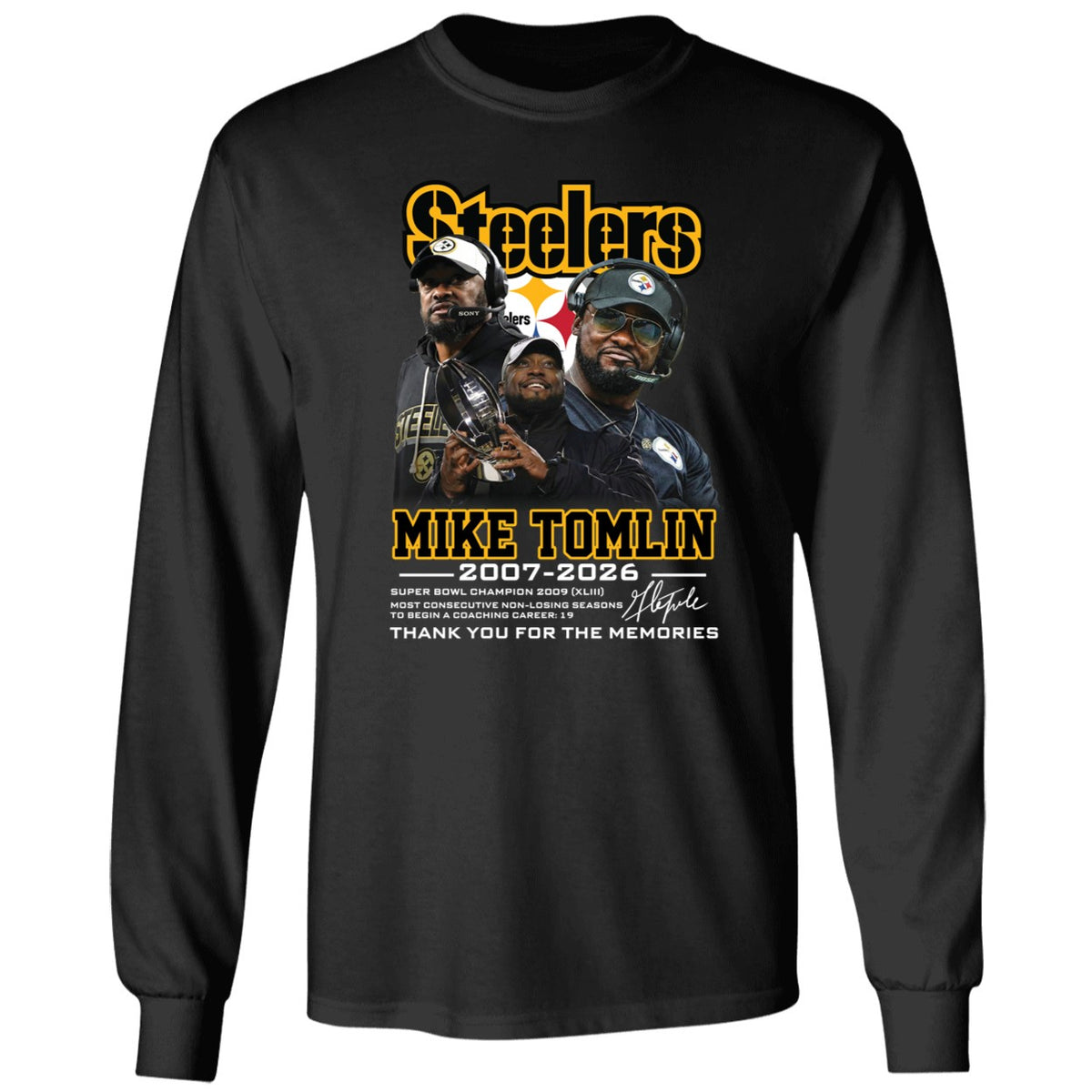 Mike Tomlin Steelers 2007 2026 Thank You For The Memories Shirt