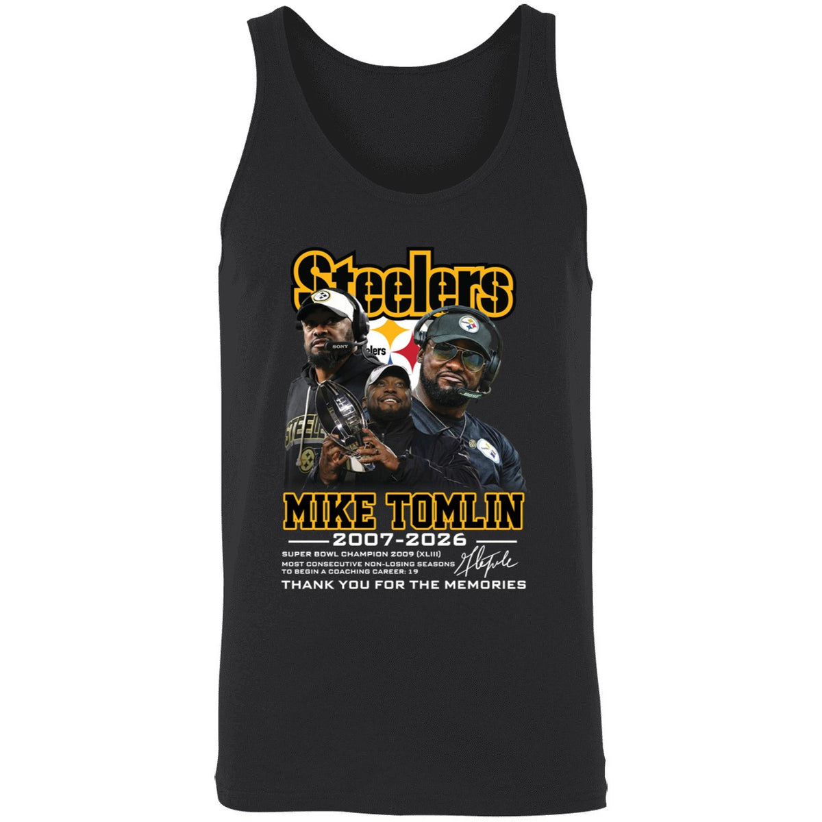 Mike Tomlin Steelers 2007 2026 Thank You For The Memories Shirt
