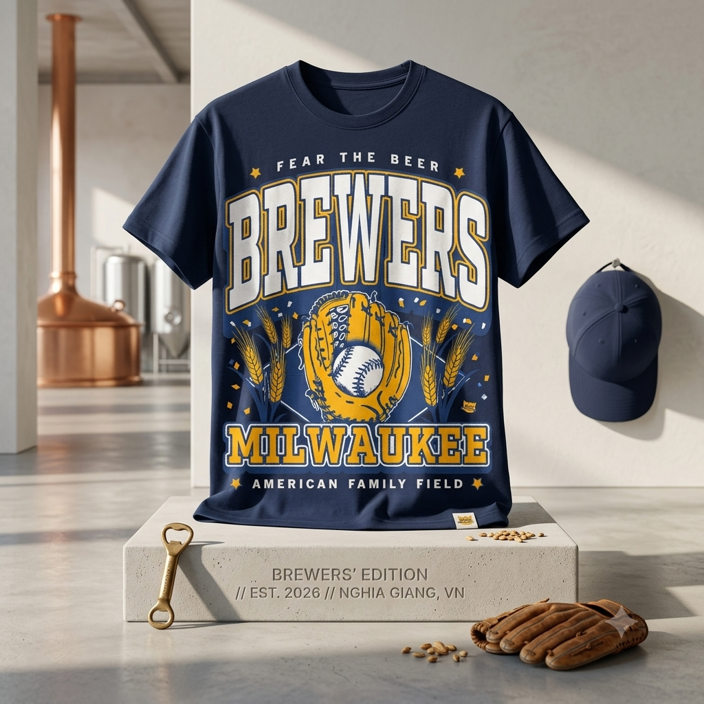 Milwaukee Brewers Fear The Beer American Family Field Shirt