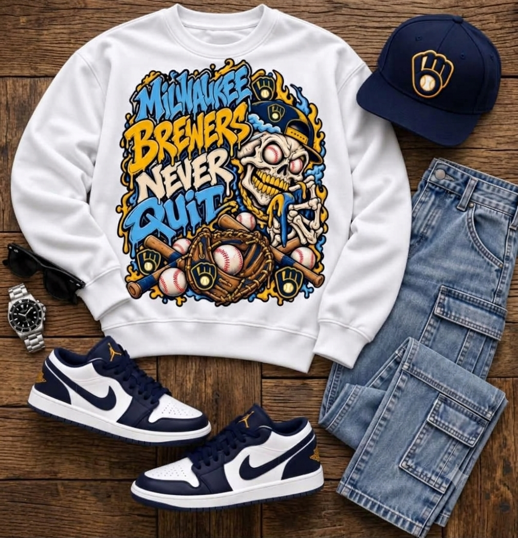 Milwaukee Brewers Never Quit Sweatshirt