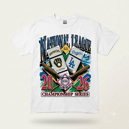 Milwaukee Brewers Vs Los Angeles Dodgers National League 2026 Championship Series Shirt