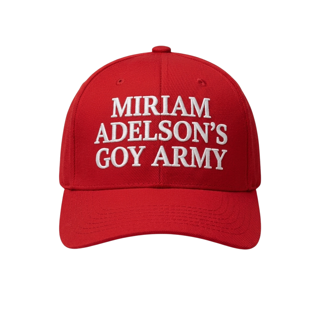 Miriam Adelson's Goy Army Hat
