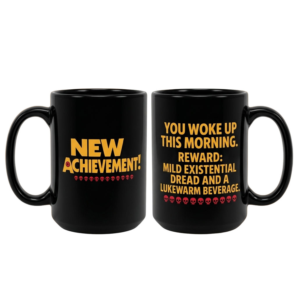 New Achievement You Woke Up This Morning Reward Mild Existential Mug