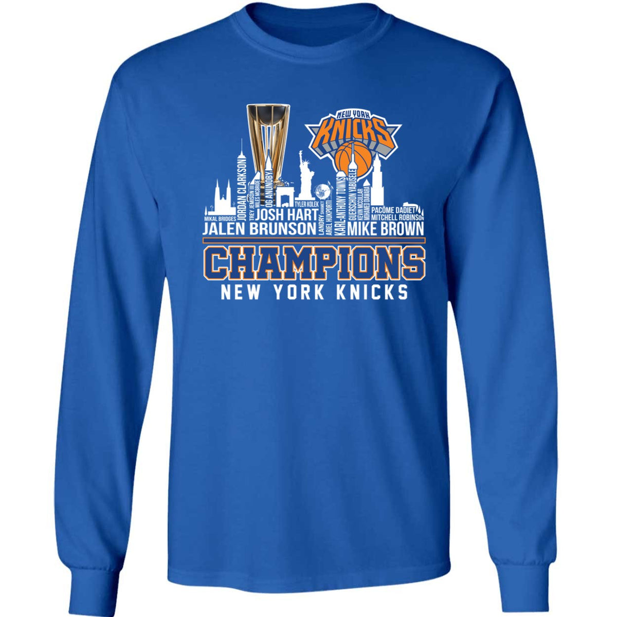 New York Knicks 2025 Champions Cup Long Sleeve Shirt