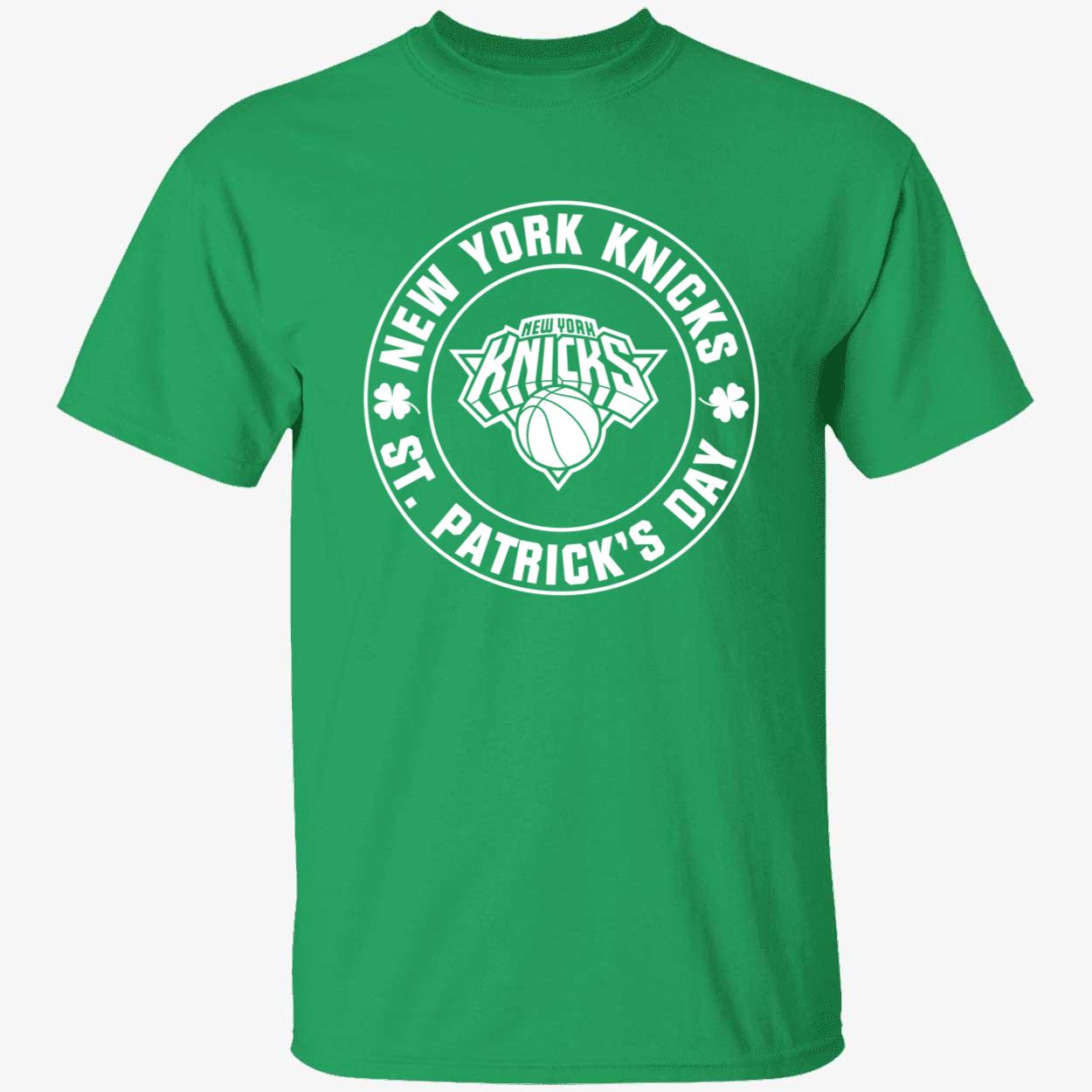 New York Knicks St Patrick's Day Shamrock Green Shirt