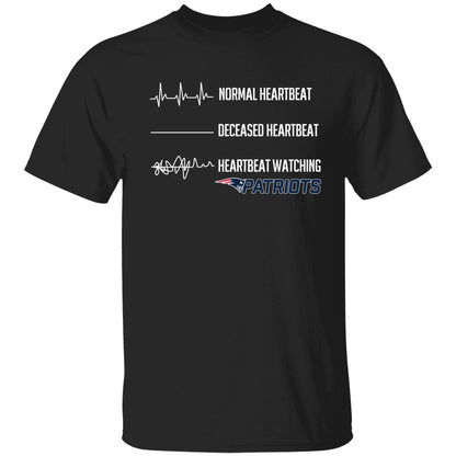 Normal Heartbeat Deceased Heartbeat Heartbeat Watching Patriots Shirt