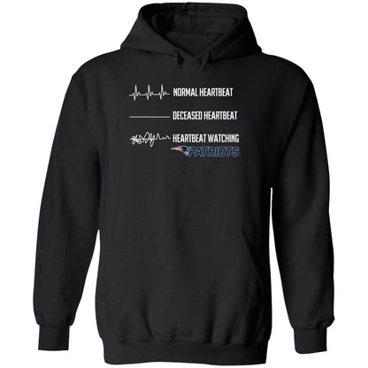 Normal Heartbeat Deceased Heartbeat Heartbeat Watching Patriots Shirt