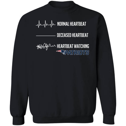 Normal Heartbeat Deceased Heartbeat Heartbeat Watching Patriots Shirt