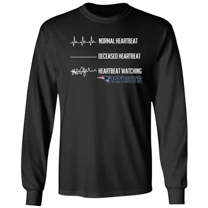 Normal Heartbeat Deceased Heartbeat Heartbeat Watching Patriots Shirt