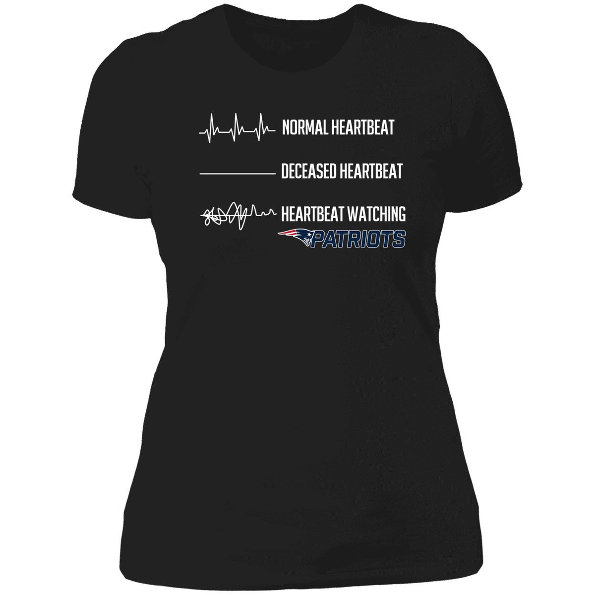 Normal Heartbeat Deceased Heartbeat Heartbeat Watching Patriots Shirt