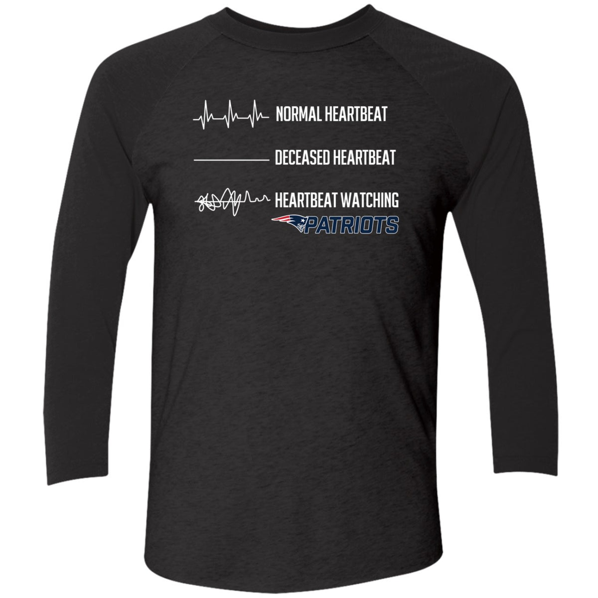 Normal Heartbeat Deceased Heartbeat Heartbeat Watching Patriots Shirt