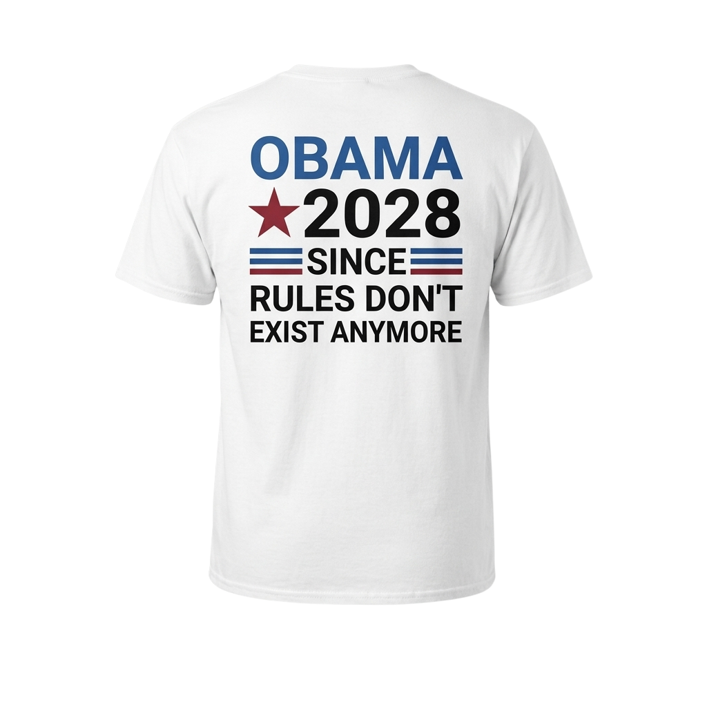 Obama 2028 Since Rules Don't Exist Anymore Shirt